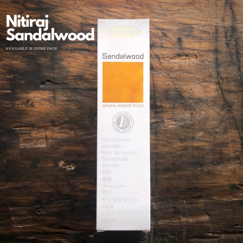 Nitiraj Sandalwood 25g World of Incense Australia New Age Products Incense Sticks