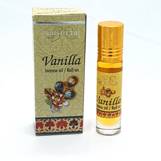 Nandita Vanilla Roll-on 8 ml (Pack of 1) NANDITA New Age Products Incense Sticks