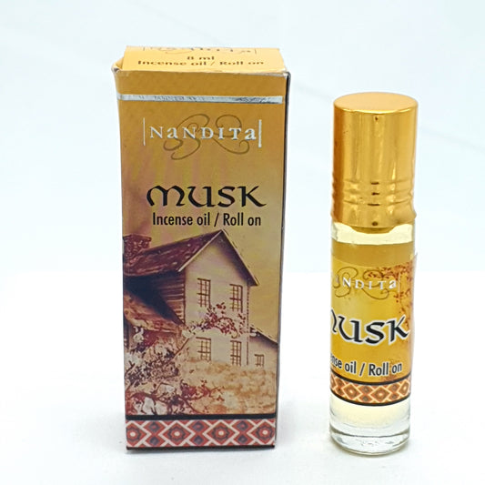 Nandita Musk Roll-on 8 ml (Pack of 1) NANDITA New Age Products Incense Sticks