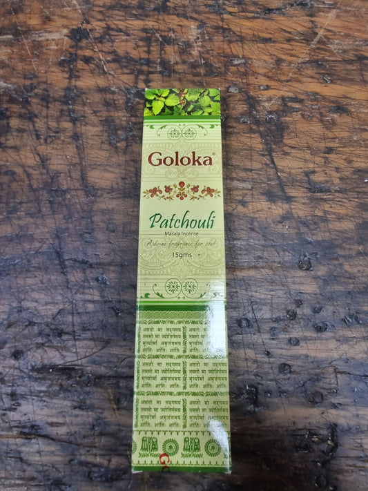 Goloka Patchouli 15gm World of Incense New Age Products Incense Sticks