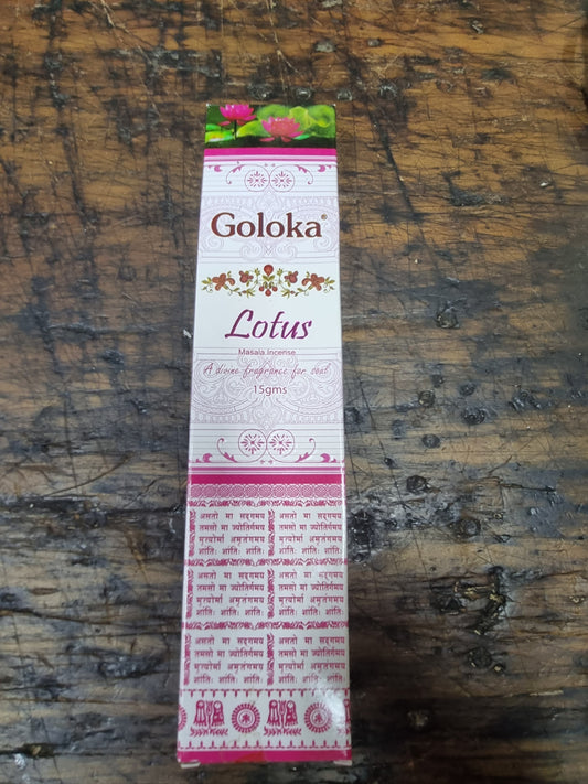 Goloka Lotus 15gm World of Incense New Age Products Incense Sticks