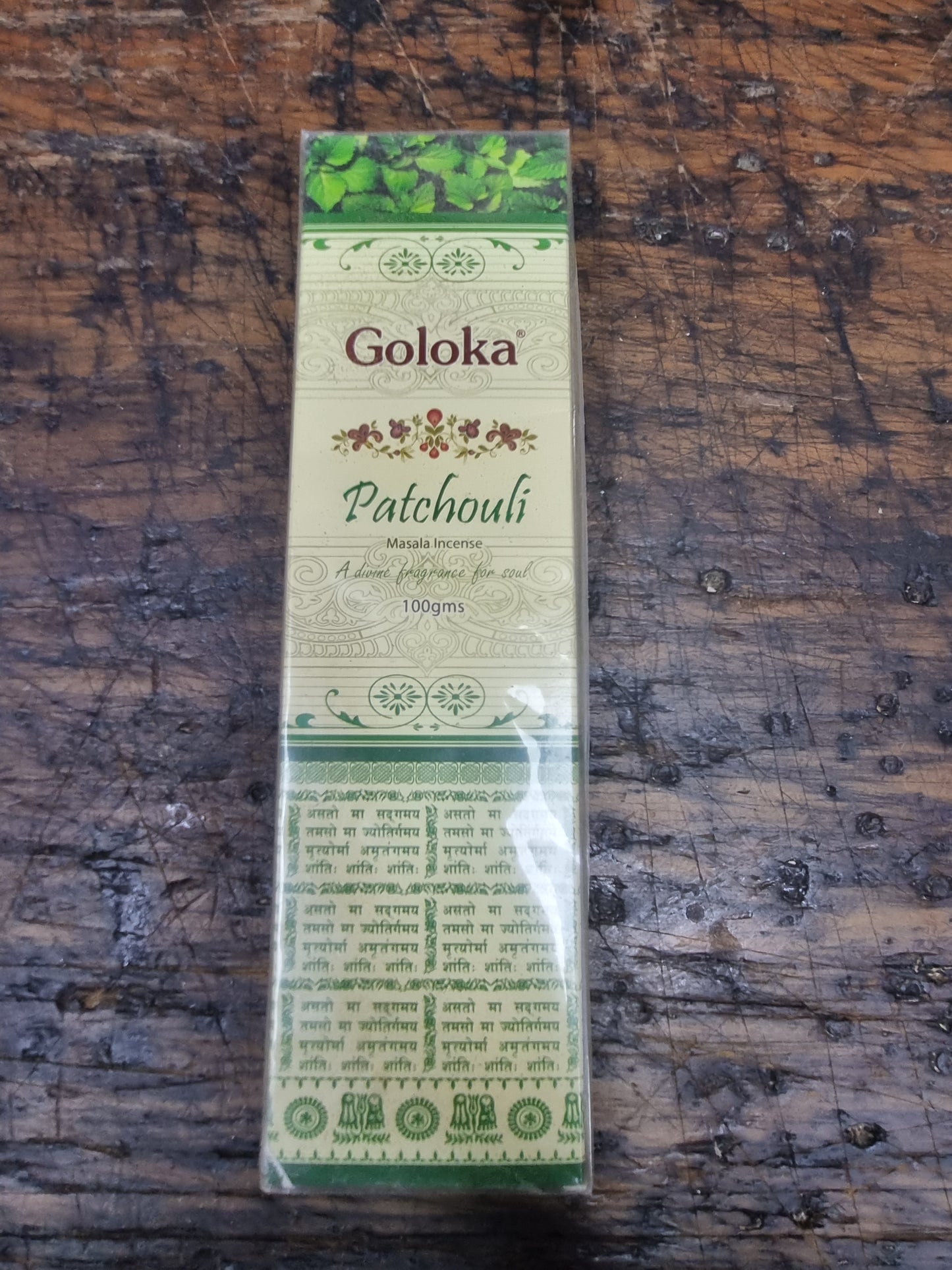 Goloka Patchouli 100gm World of Incense New Age Products Incense Sticks