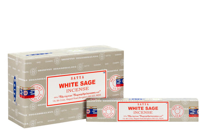 SATYA WHITE SAGE INCENSE 15 g - World of Incense AU
