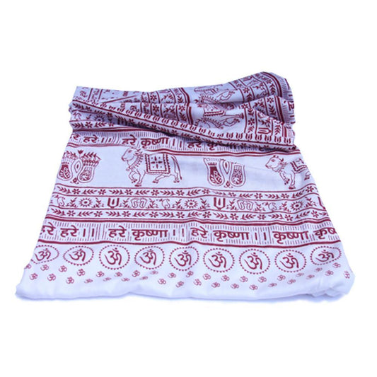 PGS Meditation Yoga Prayer Shawl - Maha Mantra - White Large - World of Incense AU
