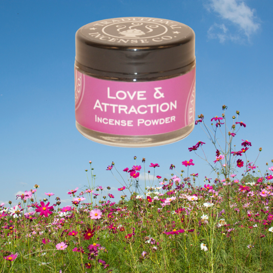 Love & Attraction Incense Powder-20gm Glass Jar/ Satchel World of Incense Australia New Age Products Incense Sticks