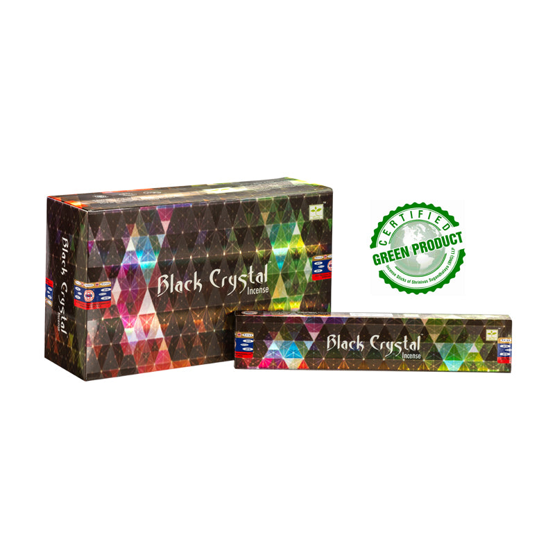 Satya Black Crystal Incense 15g World of Incense Australia New Age Products Incense Sticks