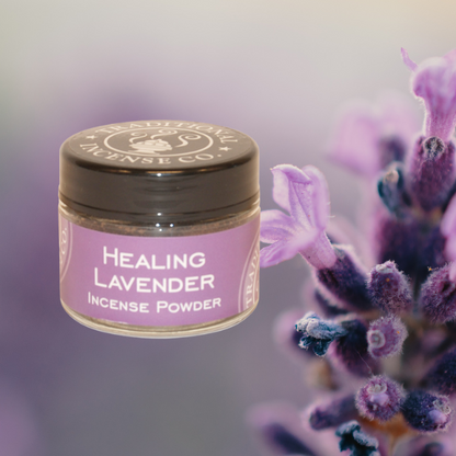 Healing Lavender Incense Powder - 20gm Glass Jar/ Sachel World of Incense Australia New Age Products Incense Sticks