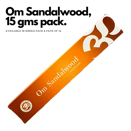 OM  Sandalwood 15g World of Incense Australia New Age Products Incense Sticks