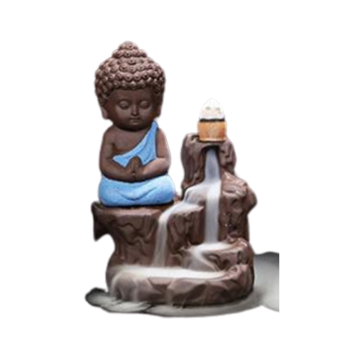 Back Flow Incense Burner- Buddha (BU01A to D)-FREE Aromatika Incense Cones Included World of Incense Australia New Age Products Incense Sticks