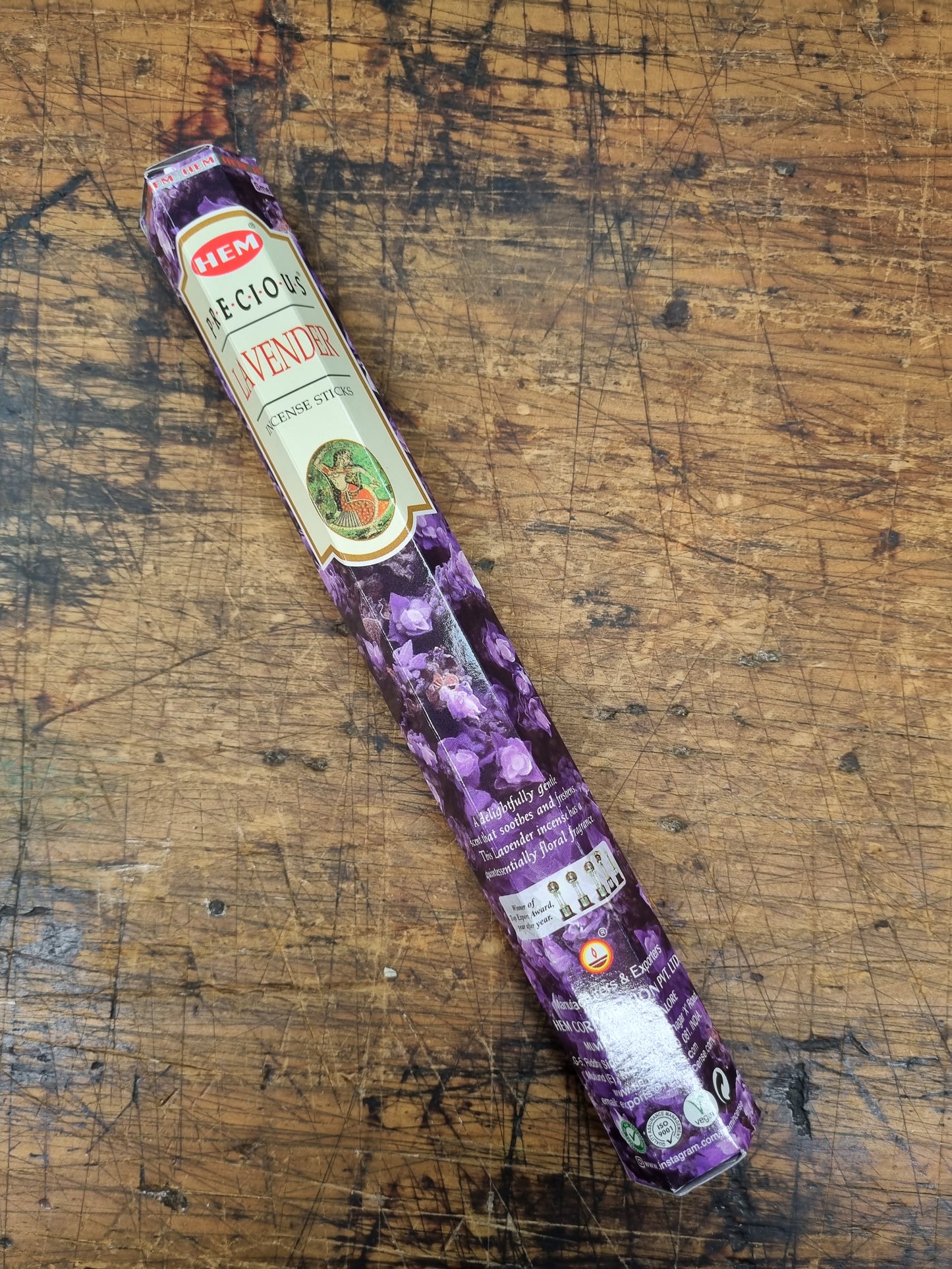 Hem Hexagonal Precious Lavender  -20 Sticks World of Incense New Age Products Incense Sticks