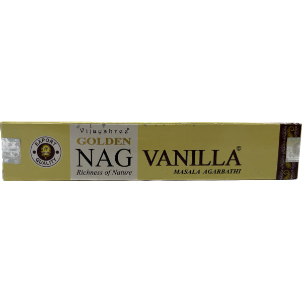 Golden NAG Vanilla Incense Sticks 15 Gms World of Incense Australia New Age Products Incense Sticks