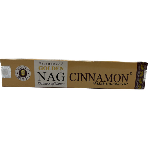 Golden NAG Cinnamon Incense Sticks 15 Gms World of Incense Australia New Age Products Incense Sticks