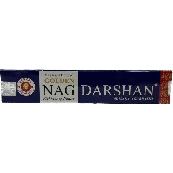 Golden NAG Darshan Incense Sticks 15 Gms World of Incense Australia New Age Products Incense Sticks