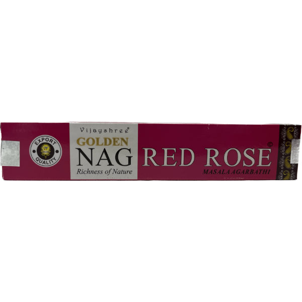 Golden NAG Red Rose Incense Sticks 15 Gms World of Incense Australia New Age Products Incense Sticks