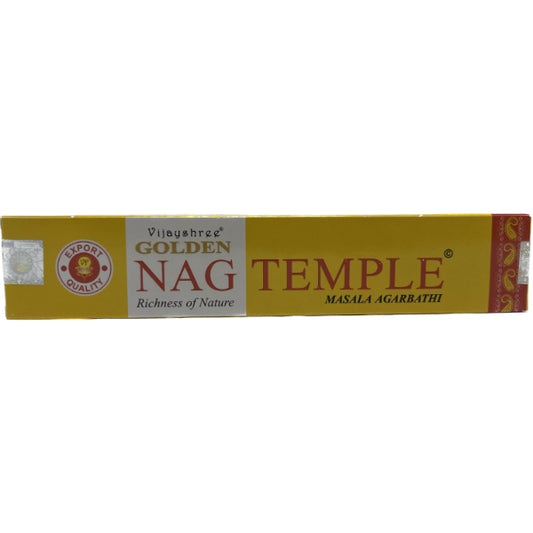 Golden NAG Temple Incense Sticks 15 Gms World of Incense Australia New Age Products Incense Sticks