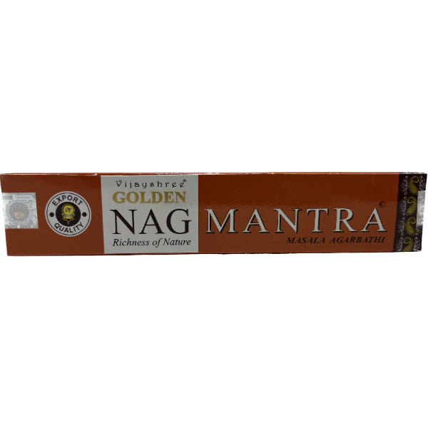 Golden NAG Mantra Incense Sticks 15 Gms World of Incense Australia New Age Products Incense Sticks