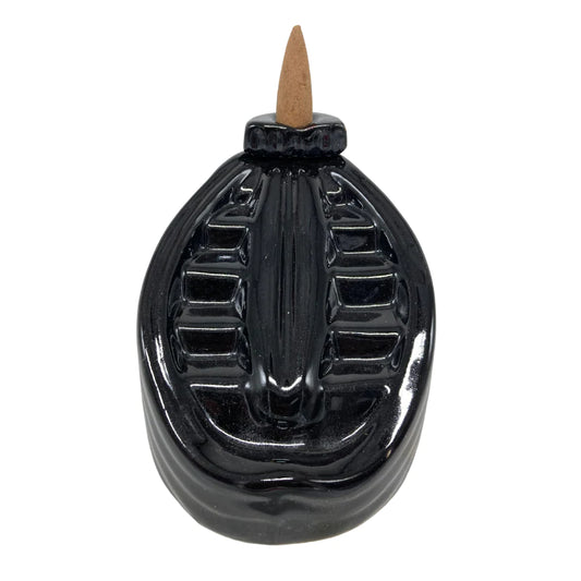 Back Flow Incense Burner- Waterfall (WF11) Black- FREE -10 Cones Aromatika Natural Incense Cones  included World of Incense Australia New Age Products Incense Sticks