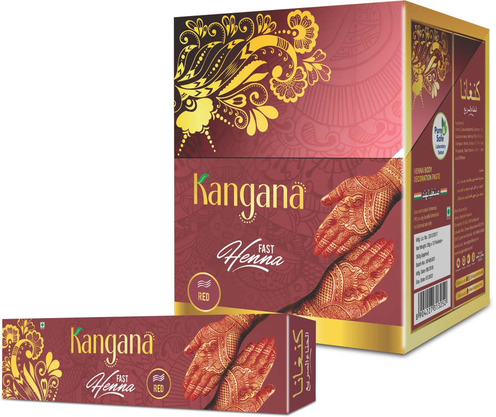 Kangana Henna - Fast Tubes - Red -Pack of 1 World of Incense Australia New Age Products Incense Sticks