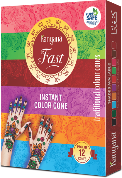 Kangana Fast Coloured Cones - World of Incense AU