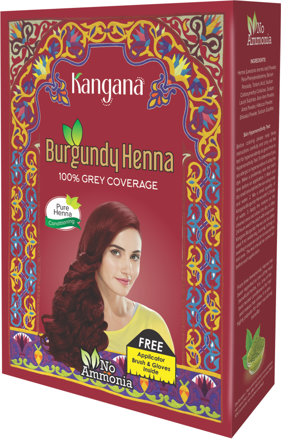 Kangana Burgundy Henna Powder for 100% Grey Coverage - Natural Burgundy Henna Powder for Hair Dye - World of Incense AU