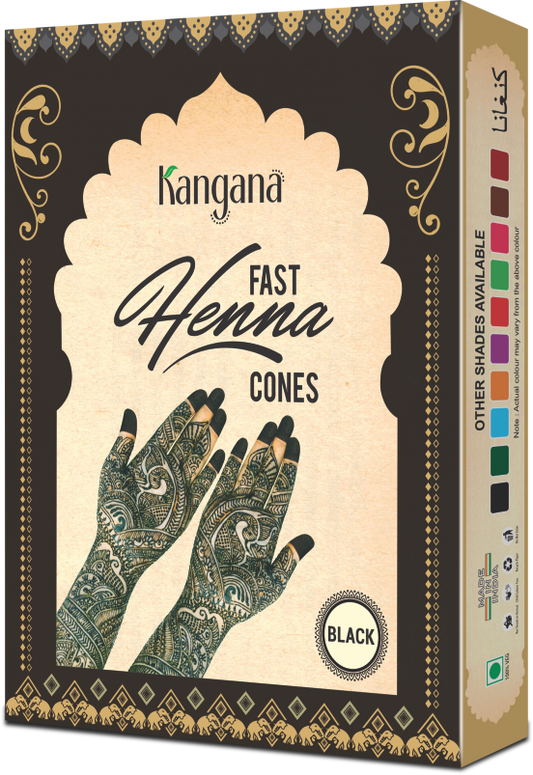 Kangana Fast Henna Cones - Black - World of Incense AU