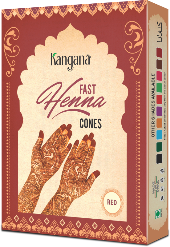 Kangana Henna - Fast Cones - Red- 1 cone World of Incense Australia New Age Products Incense Sticks