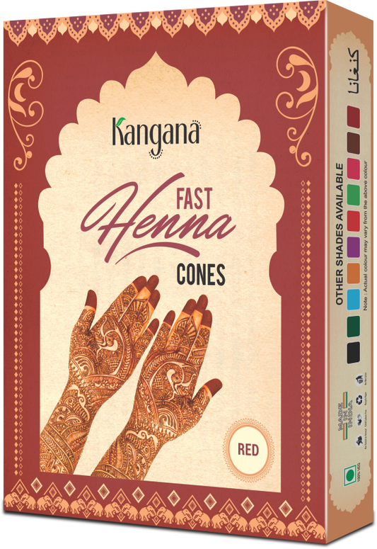 Kangana Henna - Fast Cones - Red- 1 cone World of Incense Australia New Age Products Incense Sticks