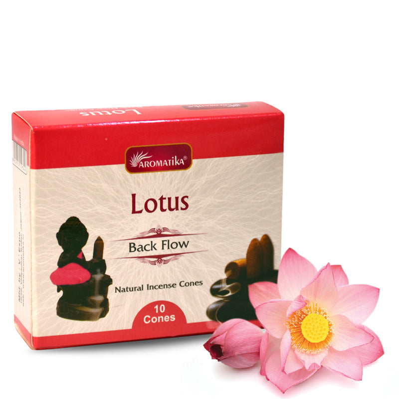 Aromatika Vedic Natural Back Flow Cone- Lotus World of Incense Australia New Age Products Incense Sticks