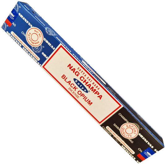 Satya Nagchampa + Black Opium 16 Gms SATYA New Age Products Incense Sticks