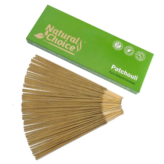 Natural Choice Patchouli 100gm Low Smoke Traditional Incense Sticks Made From Scratch , Never Dipped Natural New Age Products Incense Sticks