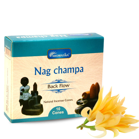 Aromatika Vedic Natural Back Flow Cone- Nag Champa World of Incense Australia New Age Products Incense Sticks