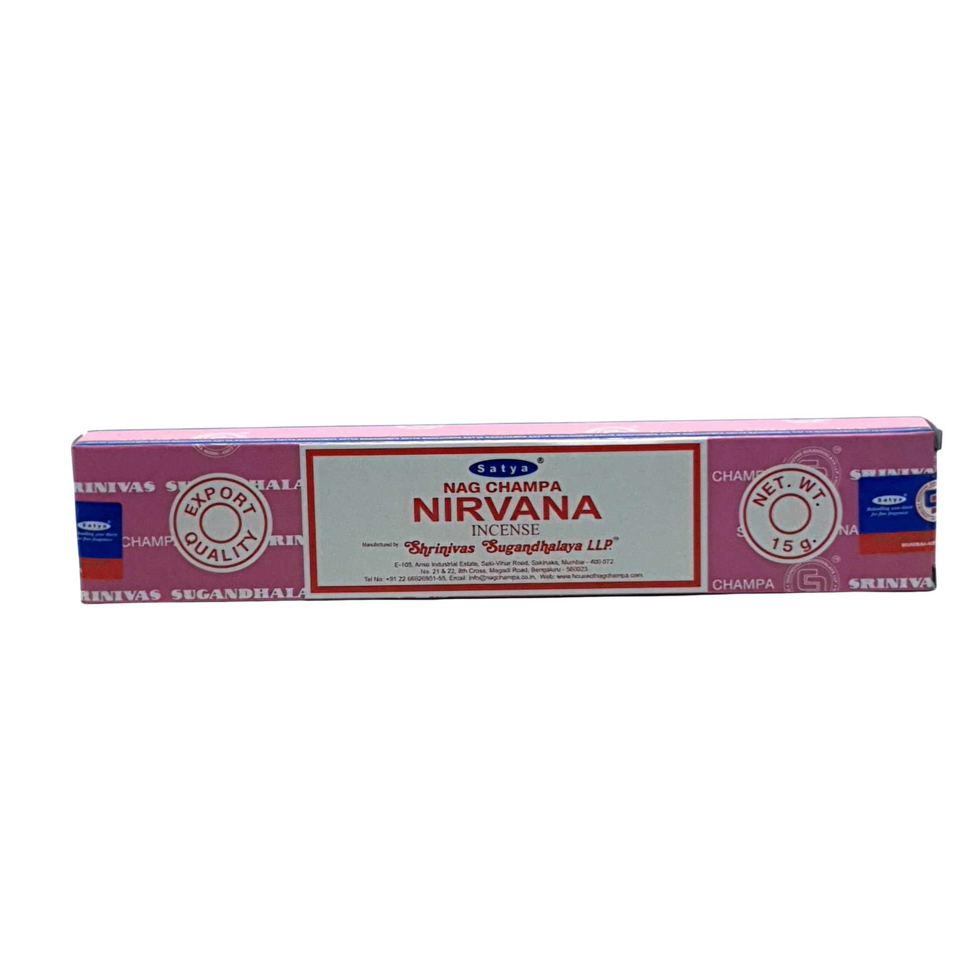 SATYA NIRVANA INCENSE 15 g World of Incense Australia New Age Products Incense Sticks