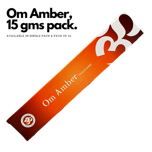 OM Amber Incense Sticks  15g (Natural Incense Sticks)