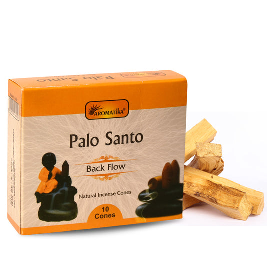 Aromatika Vedic Natural Back Flow Cone- Palo Santo World of Incense Australia New Age Products Incense Sticks