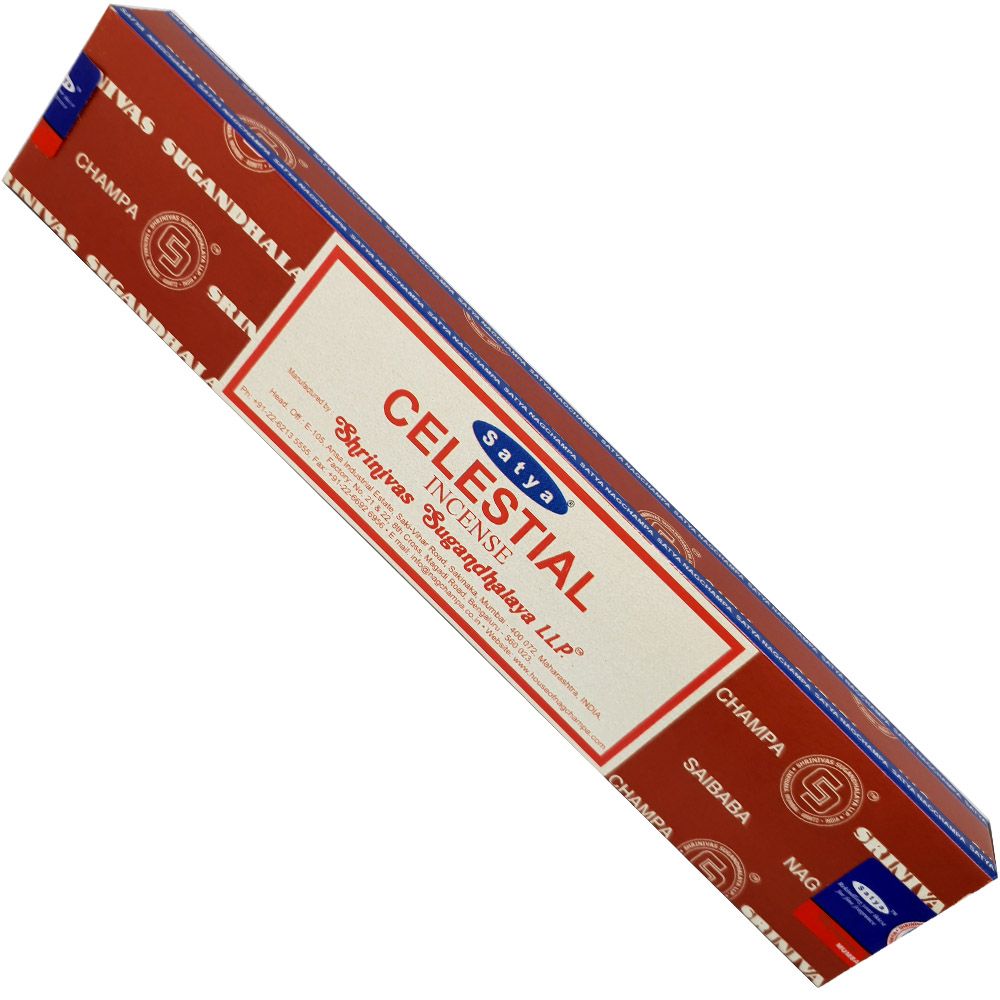 SATYA  Nagchampa CELESTIAL INCENSE 15 g World of Incense Australia New Age Products Incense Sticks