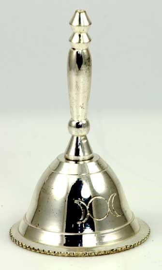 Triple Moon Altar Bell Size-4.5x7Cm Ht - World of Incense AU