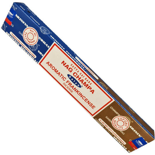 Satya Nagchampa + Aromatic Frankincense Incense Sticks 16 gms (Best Indian Incense Sticks)
