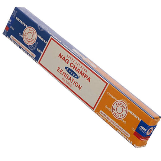 Satya Nagchampa + Sensation Incense Sticks 16 gms (Best Indian Incense Sticks)