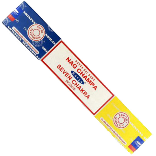 Satya Nagchampa + Seven Chakra Incense Sticks 16 gms (Best Indian Incense Sticks)