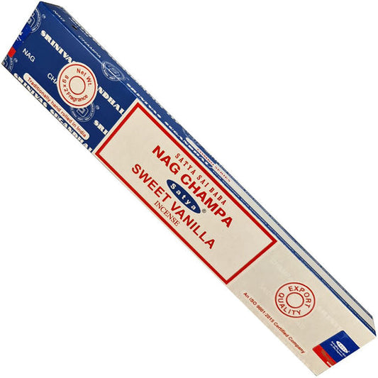 Satya Nagchampa + Sweet Vanilla Incense Sticks 16 gms (Best Indian Incense Sticks)