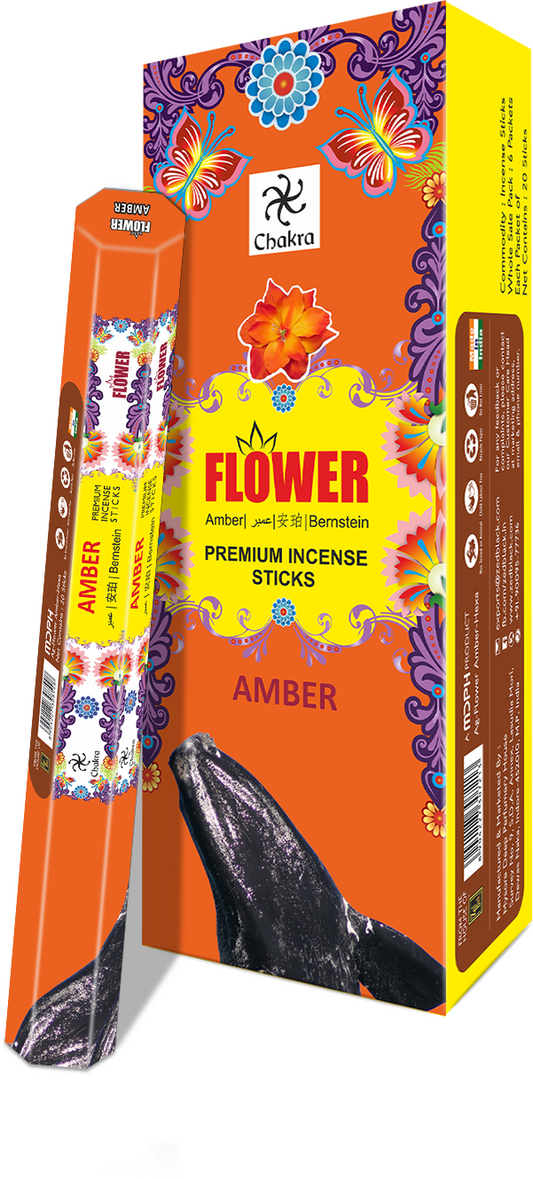 Zed Black Chakra Flower-Amber World of Incense Australia New Age Products Incense Sticks