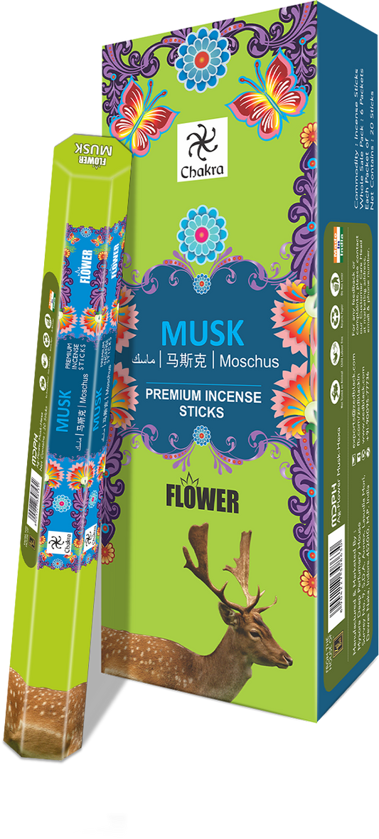 Zed Black Chakra Flower- Musk World of Incense Australia New Age Products Incense Sticks