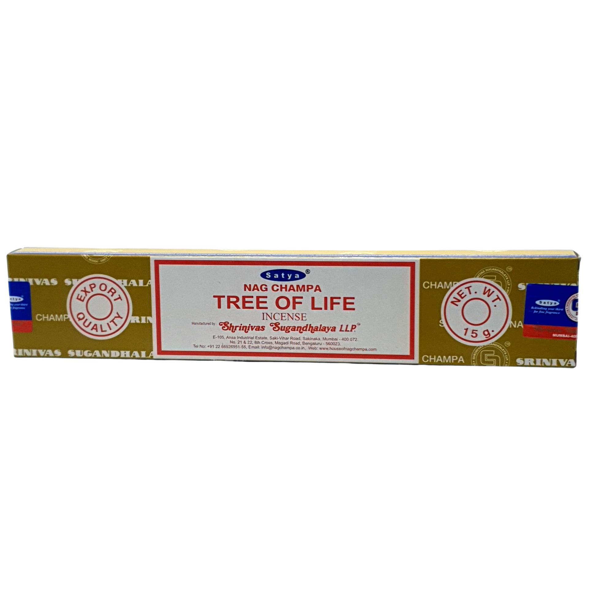 SATYA TREE OF LIFE INCENSE 15 gm World of Incense Australia New Age Products Incense Sticks