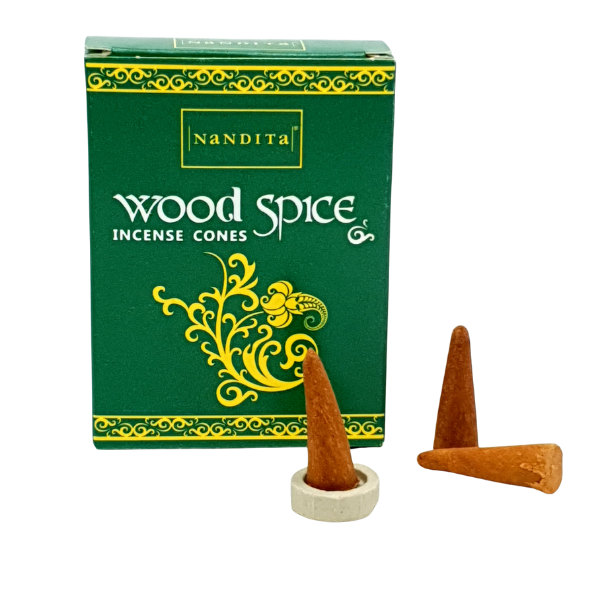 Nandita Incense Cone- Wood Spice 10 Cones NANDITA New Age Products Incense Sticks